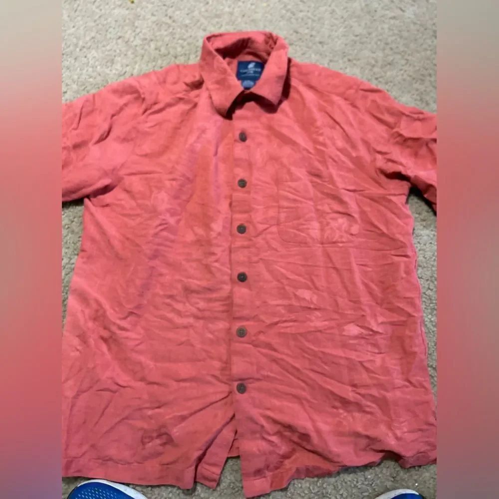 Caribbean Joe Hawaiian Silk Shirt